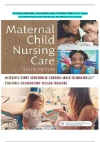 Complete TEST BANK FOR MATERNAL CHILD NURSING CARE&vert; 6TH EDITION &vert;ISBN 978-0323549387&NewLine;&vert;BY PERRY &vert;All 1-57 Chapters&NewLine;Covered &vert;With Questions And Verified Solutions With Detailed Rationales And Case Study&period;Guaranteed Pass&period;