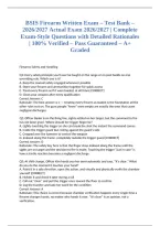 BSIS Firearm Written Exam &ndash; Test Bank &ndash; 2026&sol;2027 Actual Exam 2026&sol;2027 &vert; Complete Exam-Style Questions with Detailed Rationales &vert; 100&percnt; Verified &ndash; Pass Guaranteed &ndash; A&plus; Graded