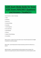 LCDC Exam Study Guide for Texas&NewLine;LCDC Exam 2026&sol;2027 Questions&NewLine;and Answers &vert; Graded A&plus;