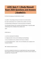 LCDC Quiz &num; 1 &lpar;Study Manual&rpar;&NewLine;Exam 2026 Questions and Answers&NewLine;&vert; Graded A&plus;