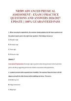 Nr509 EXAM Bundle &vert; Update Questions with complete and Verified solutions&period;