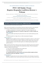 PSYC 140 MODULE 3 ACTUAL EXAM 2026&sol;2027 &vert; Respondus LockDown Browser &plus; Webcam &vert; Questions & Answers 100&percnt; Correct &vert; Pass Guaranteed - A&plus; Graded&NewLine;&NewLine;