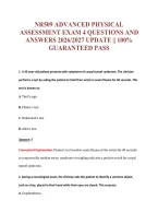 Nr509 Advanced Physical&NewLine;Assessment Exam 4 Questions And&NewLine;Answers 2026&sol;2027 Update &vert;&vert; 100&percnt;&NewLine;Guaranteed Pass