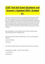 LCDC Test Exit Exam Questions and&NewLine;Answers &vert; Updated 2026 &vert; Graded&NewLine;A&plus;