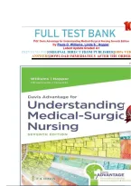 FULL TEST BANK For Davis Advantage for Understanding Medical-Surgical Nursing Seventh Edition by Paula D&period; Williams&comma; Linda S&period;&semi; Hopper Latest Update Graded A&plus;