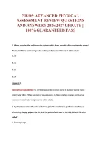 Nr509 EXAM Bundle &vert; Update Questions with complete and Verified solutions&period;