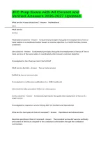 JFC Prep Exam with All Correct and Verified Answers 2026-2027 Updated&period;