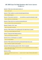 ABC RBS Exam Test Bank Questions with Correct Answers&NewLine;&lpar;Grade A&plus;&rpar;