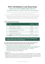 PSYC 140 MODULE 6 LOCKDOWN ACTUAL EXAM 2026&sol;2027 &vert; Respondus LockDown Browser &vert; Questions & Answers 100&percnt; Correct &vert; Pass Guaranteed - A&plus; Graded&NewLine;&NewLine;