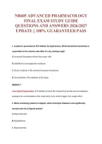 Nr605 EXAM Bundle &vert; Update Questions with complete and Verified solutions&period;