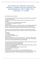 ACLS Final Exam &vert; 2026&sol;2027 Actual Exam 2026&sol;2027 &vert; Complete Exam-Style Questions with Detailed Rationales &vert; 100&percnt; Verified &ndash; Pass Guaranteed &ndash; A&plus; Graded