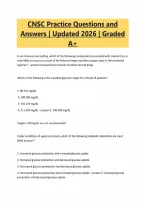 CNSC Practice Questions and&NewLine;Answers &vert; Updated 2026 &vert; Graded&NewLine;A&plus;