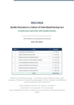 WGU D026 Quality Outcomes Value-Based Nursing Care 2026&sol;2027 &vert; Complete Solutions &vert; Grade A&NewLine;&NewLine;