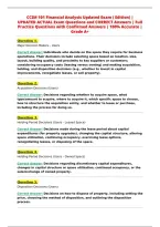 CCIM 101 Financial Analysis Updated Exam &lpar; Edition&rpar; &vert;&NewLine;UPDATED ACTUAL Exam Questions and CORRECT Answers &vert; Full&NewLine;Practice Questions with Confirmed Answers &vert; 100&percnt; Accurate &vert;&NewLine;Grade A&plus;