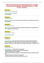 CCIM 101 Financial Analysis Updated Exam 2027 &vert; Complete&NewLine;Study Guide with Questions and Verified Answers &vert; 100&percnt;&NewLine;Correct &vert; Grade A&plus;