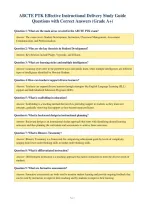 ABCTE PTK Effective Instructional Delivery Study Guide&NewLine;Questions with Correct Answers &lpar;Grade A&plus;&rpar;