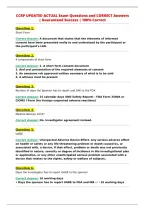 CCRP UPDATED ACTUAL Exam Questions and CORRECT Answers&NewLine;&vert; Guaranteed Success &vert; 100&percnt; Correct