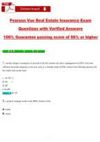 Pearson VUE Property Insurance Exam &lpar;Latest 2026&sol;2027&rpar; Actual Questions & Answers &vert; Updated PDF