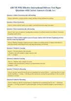 ABCTE PTK Effective Instructional Delivery Test Paper&NewLine;Questions with Correct Answers &lpar;Grade A&plus;&rpar;