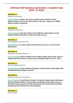 CCRP Exam 2027 Questions and Answers &vert; Complete Study&NewLine;Guide &vert; A&plus; Guide