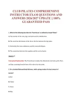 Pilates EXAM Bundle &vert; Update Questions with complete and Verified solutions&period;
