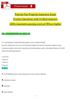 Pearson VUE Property Insurance Practice Exam &lpar;Latest 2026 &sol; 2027 Update&rpar; Questions & Correct Answers&comma; Already Graded A&plus;