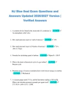 NJ Blue Seal Exam Questions and &NewLine;Answers Updated 2026&sol;2027 Version &vert; &NewLine;Verified Answers 