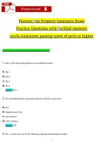 Pearson VUE Property Insurance Test Bank &lpar;Latest 2026&sol;2027&rpar; Actual Questions with Revised Correct Answers&comma; Updated PDF