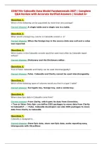 CDW110v Caboodle Data Model Fundamentals 2027 &vert; Complete&NewLine;Q&A Review with Accurate Verified Answers &vert; Graded A&plus;