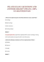 Pilates EXAM Bundle &vert; Update Questions with complete and Verified solutions&period;