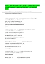 Fist Cert MQF Exam Prep Questions with Guaranteed Pass Solutions 2026-2027 Set&period;