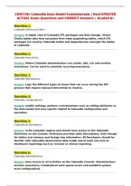 CDW110v Caboodle Data Model Fundamentals &vert; Real UPDATED&NewLine;ACTUAL Exam Questions and CORRECT Answers &vert; Graded A&plus;