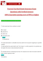 Pearson Vue National Real Estate Exam &lpar;Latest 2026&sol;2027&rpar; Actual Questions with Revised Correct Answers&comma; Updated PDF