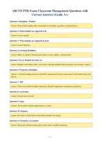 ABCTE PTK Exam Classroom Management Questions with&NewLine;Correct Answers &lpar;Grade A&plus;&rpar;