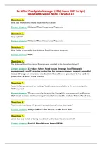 Certified Floodplain Manager &lpar;CFM&rpar; Exam 2027 Script &vert;&NewLine;Updated Revision Notes &vert; Graded A&plus;
