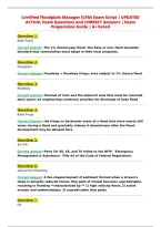 Certified Floodplain Manager &lpar;CFM&rpar; Exam Script &vert; UPDATED&NewLine;ACTUAL Exam Questions and CORRECT Answers &vert; Exam&NewLine;Preparation Guide &vert; A&plus; Rated