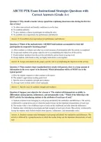 ABCTE PTK Exam Instructional Strategies Questions with&NewLine;Correct Answers &lpar;Grade A&plus;&rpar;