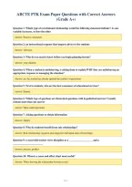 ABCTE PTK Exam Paper Questions with Correct Answers&NewLine;&lpar;Grade A&plus;&rpar;