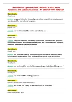 Certified Pool Operator &lpar;CPO&rpar; UPDATED ACTUAL Exam&NewLine;Questions and CORRECT Answers &vert; A&plus; GRADED 100&percnt; VERIFIED