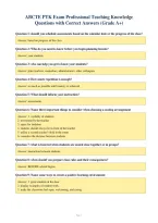 ABCTE PTK Exam Professional Teaching Knowledge&NewLine;Questions with Correct Answers &lpar;Grade A&plus;&rpar;