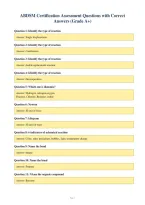 ABDSM Certification Assessment Questions with Correct&NewLine;Answers &lpar;Grade A&plus;&rpar;