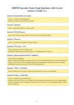 ABDSM Specialty Exam Script Questions with Correct&NewLine;Answers &lpar;Grade A&plus;&rpar;