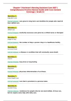 Chapter 1 Hartman's Nursing Assistant Care 2027 &vert;&NewLine;Comprehensive Practice Review Guide with Core Content&NewLine;Coverage &vert; Grade A&plus;