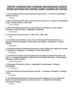 Chapter 1 Introduction To Imaging And Radiologic Sciences&NewLine;Review Questions With Verified Correct Answers 2027 Edition