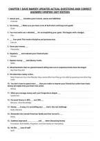 Chapter 1 Dave Ramsey Updated Actual Questions And Correct&NewLine;Answers Verified 2027 Edition