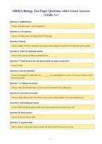 ABEKA Biology Test Paper Questions with Correct Answers&NewLine;&lpar;Grade A&plus;&rpar;