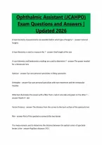 PACKAGE DEAL FOR COA JCAHPO EXAM QUESTIONS WITH 100&percnt; CORRECT ANSWERS&vert; VERIFIED AND UPDATED 2026 &vert; GUARANTEED PASS  