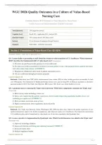WGU D026 VALUE-BASED NURSING CARE ACTUAL EXAM 2026&sol;2027 &vert; NAHQ Post Test &vert; Complete Solutions &vert; Verified Answers &vert; Pass Guaranteed - A&plus; Graded&NewLine;&NewLine;