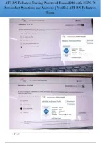 ATI RN Pediatric Nursing Proctored Exam 2026 with NGN&colon; 70&NewLine;Screenshot Questions and Answers &vert; Verified ATI RN Pediatrics&NewLine;Exam