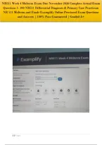 NR511 Week 4 Midterm Exam Due November 2026 Complete Actual Exam&NewLine;Questions 1- 100 NR511 Differential Diagnosis & Primary Care Practicum&NewLine;NR 511 Midterm and Finals Examplify Online Proctored Exam Questions&NewLine;and Answers &vert; 100&percnt; Pass Guaranteed &vert; Graded A&plus;